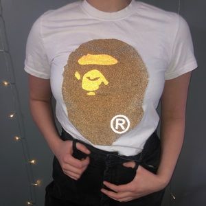 BAPE reflective head t-shirt